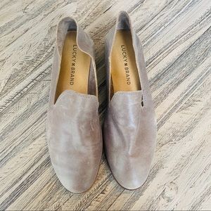 Lucky Brand Cahill Slip on Flats 7 gray leather